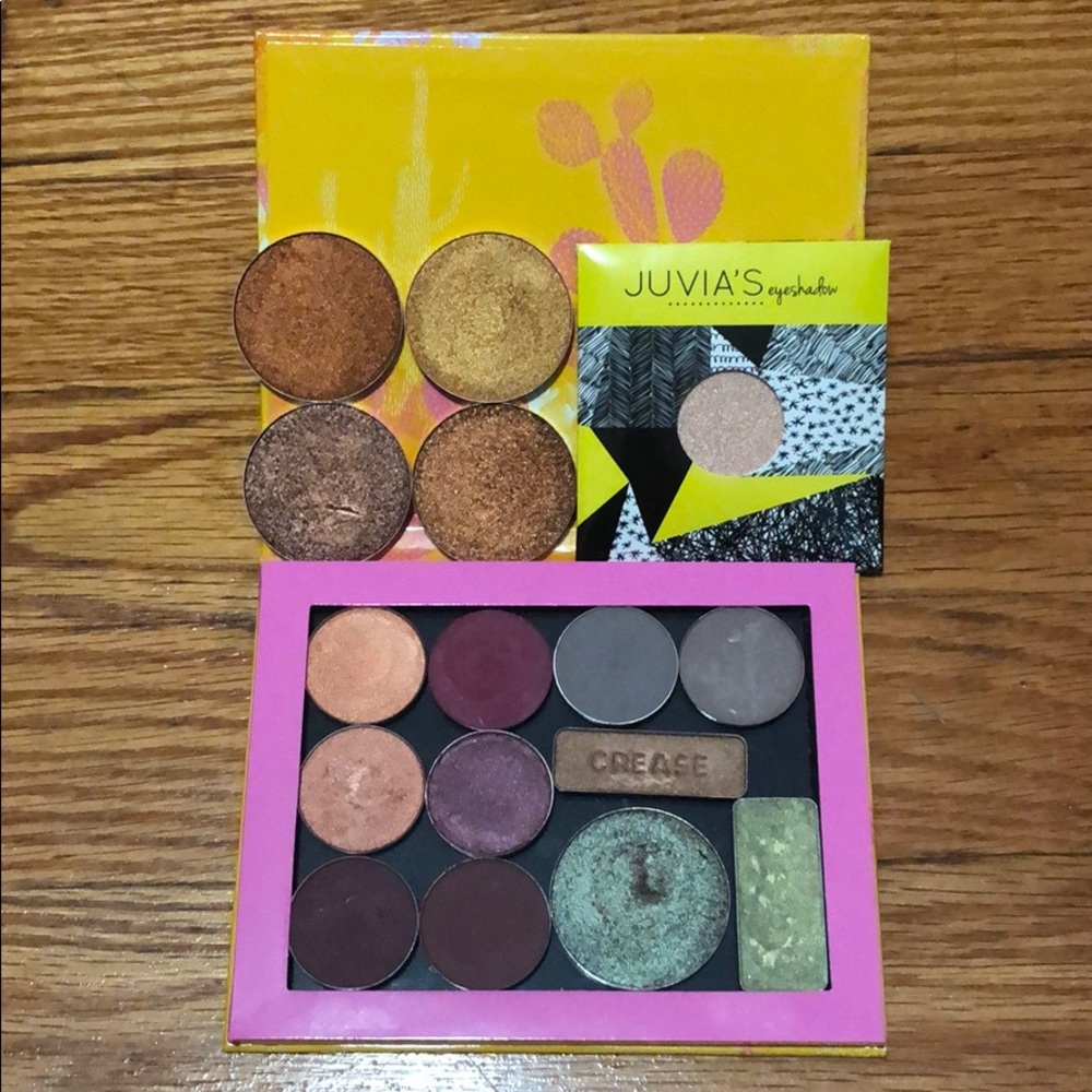 Colourpop empty palette with eyeshadows